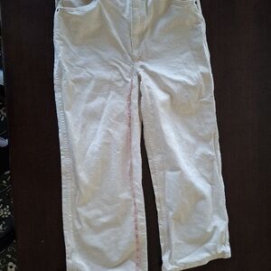 Sezane Le Crop Jeans Sz 10 in Ecru